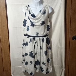 White and blue dress